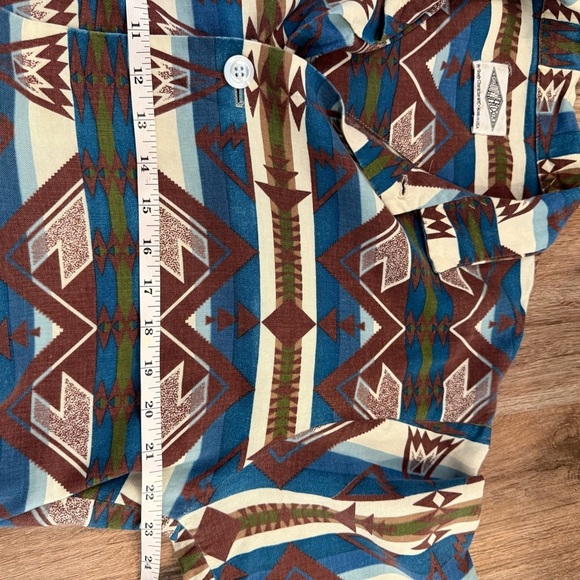 Vtg 90s Shadow Boxer Men L Button Up Flannel Western Shirt Made In USA FLAW - Picture 6 of 8